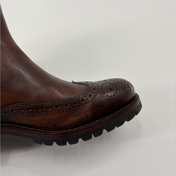 Men’s Frye George Lug Brogue leather western cowboy Chelsea Boots brown size 8.5 - Picture 11 of 14